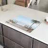 Palmbomen - Pad - Horizon Inductie beschermer vinyl 3mm klein -sfeer8
