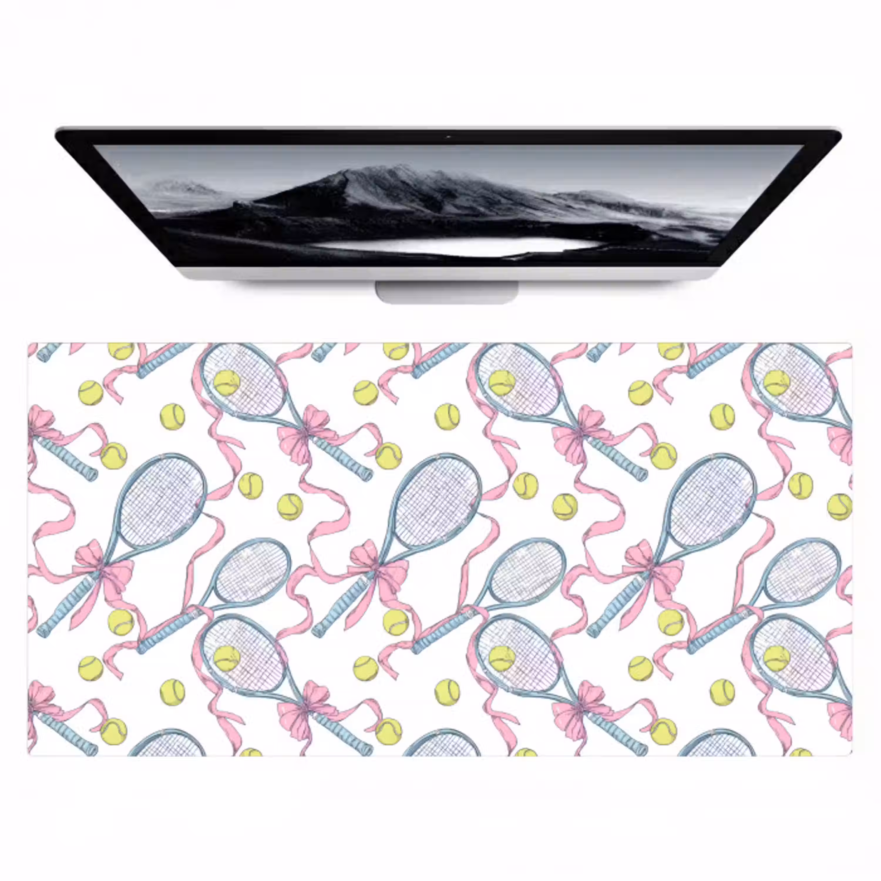 Tennis - Strikken - Kleurrijk Muismat XXL klein 681 -zzz3d