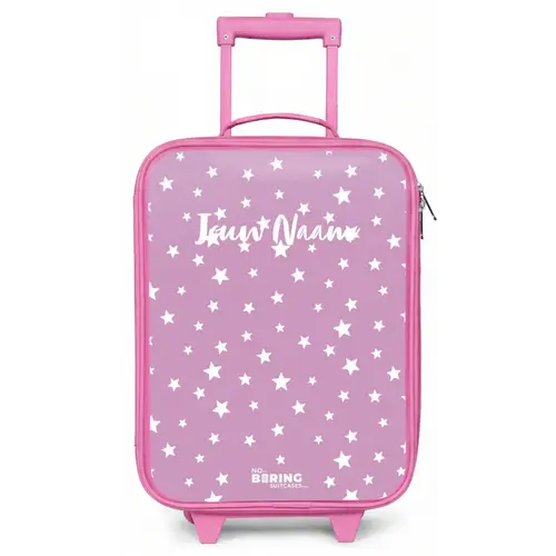 Sterrenstof Kinderkoffer - Roze klein -zz3dotto
