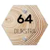 Houten nerf - Modern Naambord Hexagon klein -3d