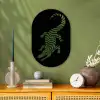 Krokodil - Groen - Tijgerachtig - Strepen Wandcirkel Ovaal Forex klein -sfeer2
