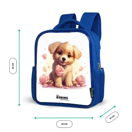 Popke puppy Kinderrugzak - Blauw middel -productfoto_formaten