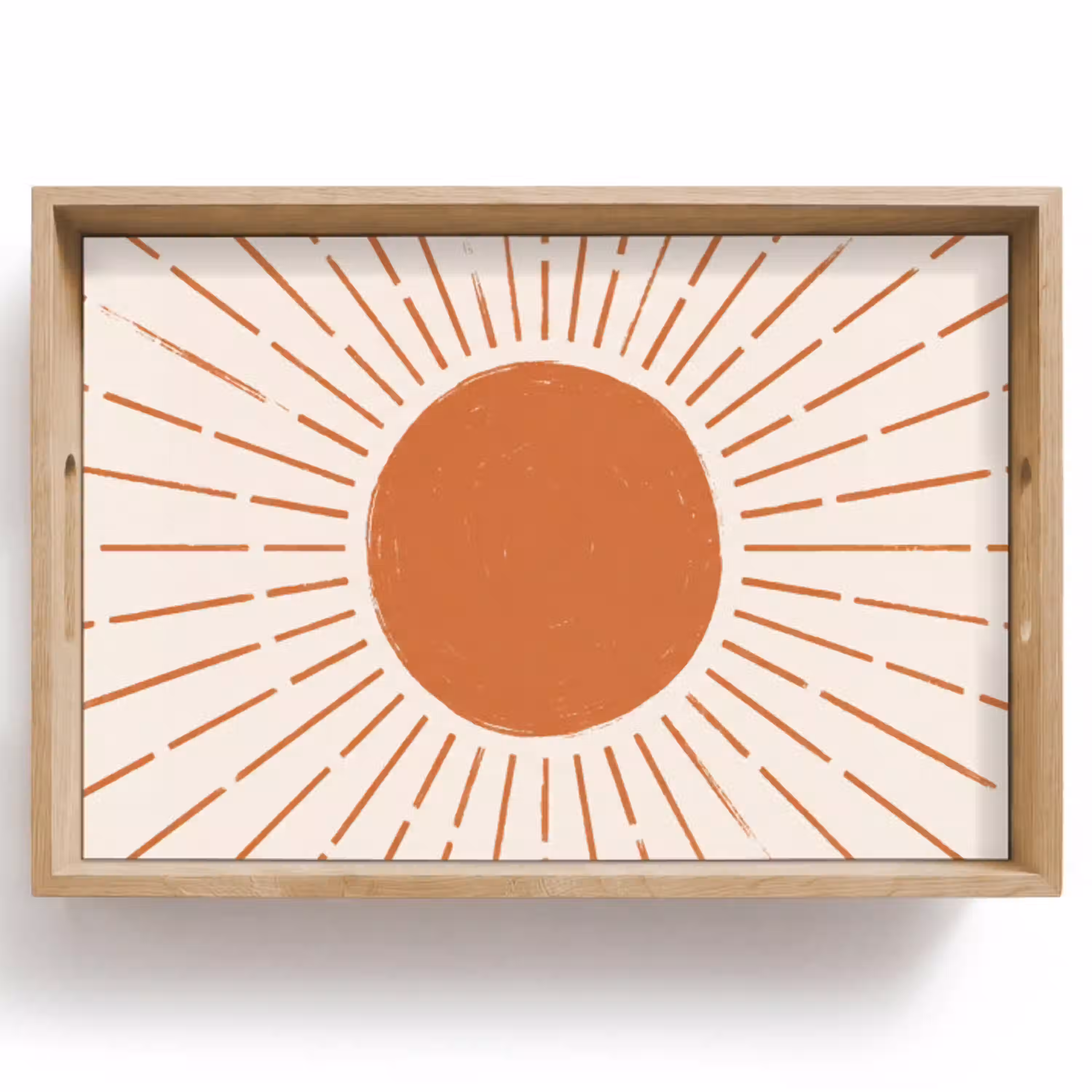 Zon - Stralen - Abstract - Terracotta - Modern Dienblad Rechthoek middel -z3d_shopping