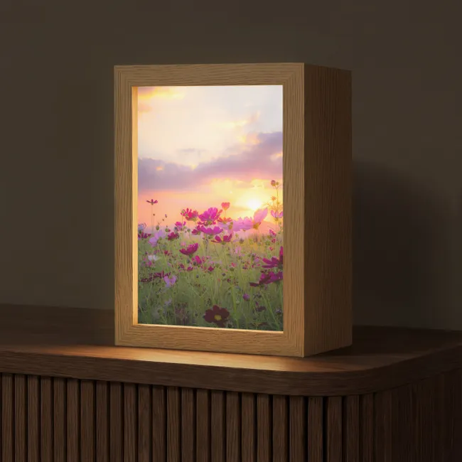Table Lamp - Flowers - Pink - Sunset - Nature - Meadow - Horizon