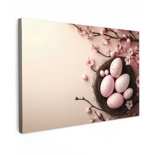 Roze - Bloesems - Eieren canvas 2cm klein -z3d