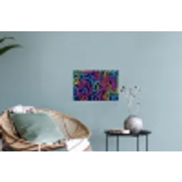 Retro - Abstract - Neon Muursticker klein -plant