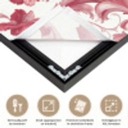 Barok - Patroon - Rood Textielframe zwart klein 947 -USP_feed_closeupNL