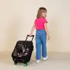 Zwart paard in bloei Kinderkoffer - Zwart klein -sfeer1