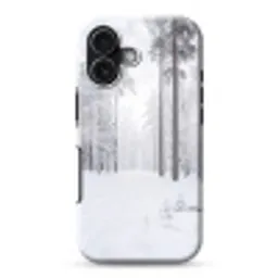 Bos - Sneeuw - Pad - Winter - Stilte Toughcase MagSafe Apple iPhone 17 klein -3d