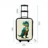 Gehoornde dino met scherpe blik Kinderkoffer - Zwart klein -productfoto_formaten