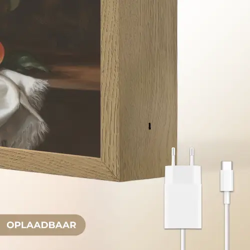 Stilleven - Perziken - Vintage Light Box met batterij (Wandlamp) middel -USP_websiteoplaadbaarNL