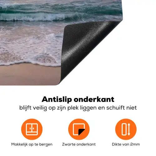 Pastelkleurige Zee bij Avondlicht Inductie beschermer vinyl 3mm klein -zzzzzzz-td-onderkant