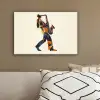 Saxofoon - Abstract - Persoon - Blauw canvas 2cm klein -sfeer3