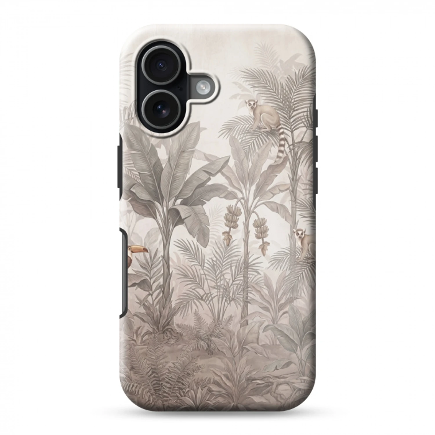 Natuur - Jungle - Ringstaartmaki - Bruin Toughcase MagSafe Apple iPhone 17 klein -3d