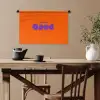 See the good - Paars - Oranje - Smiley Wandkleed katoen klein -sfeer6