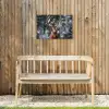 Hert - Winter - Sneeuw - Bos - Natuur - Dier Tuinposter op houten frame 2 cm dik klein -sfeer4