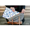 Vlinder - Bloemen - Blauw laptophoes neopreen klein 279 -tas