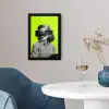 Vrouw - Sterrenhemel - Groen fotolijst zwart zonder passe partout klein -sfeer4