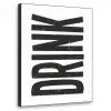 Drink - Zwart - Wit - Decoratie Textielframe - compleet frame klein -3d