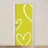 Groen - Hartjes - Wit deurposter klein -3d_beige