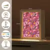 Zomer - Vlinder - Donker - Roze Light Box met kabel (Tafellamp) klein 925 -USP_NL