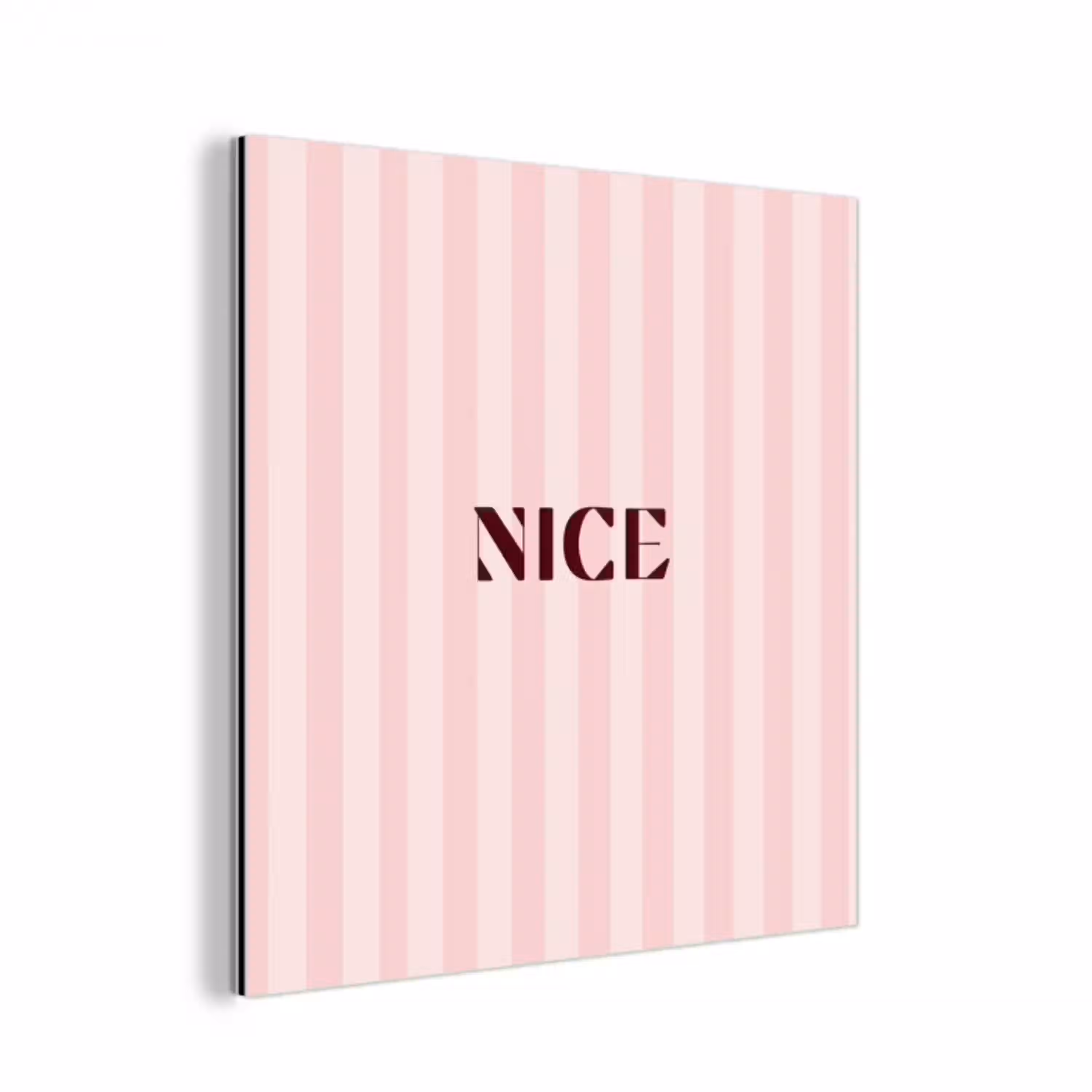 Nice - Strepen - Roze aluminium wit klein -3d