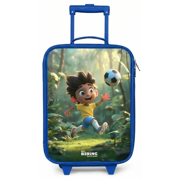 Voetbal - Jongen - Bos Kinderkoffer - Blauw klein -zz3dotto