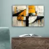 Geel - Abstract - Modern - Vormen canvas 2cm klein -sfeer4