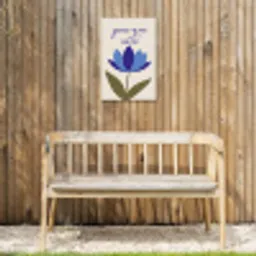 Korenbloem - Valentijn - Bloem - Blauw Tuinposter op houten frame 2 cm dik klein -sfeer4