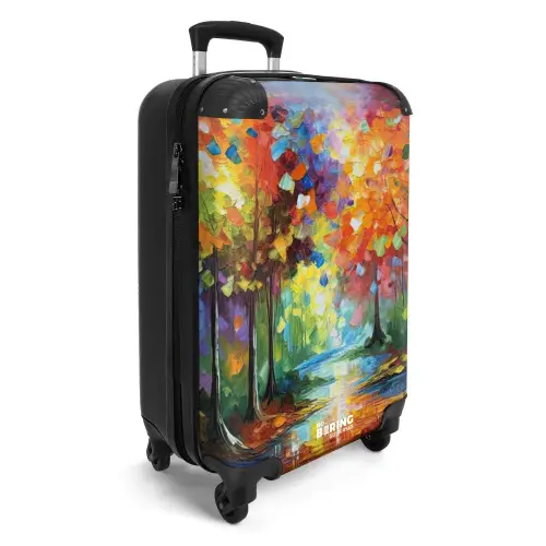 Bos - Natuur - Olieverf - Regenboog NBS - Handbagage koffer - Kinderen Unisex middel -productfoto_3d
