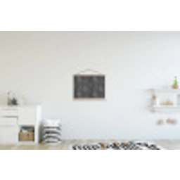 Donkergrijs - Ruw - Beton textielposter latten blank klein 122 -kinderkamer
