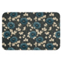 Botanisch - Bloemen - Blauw WCmat klein 1009 -3d