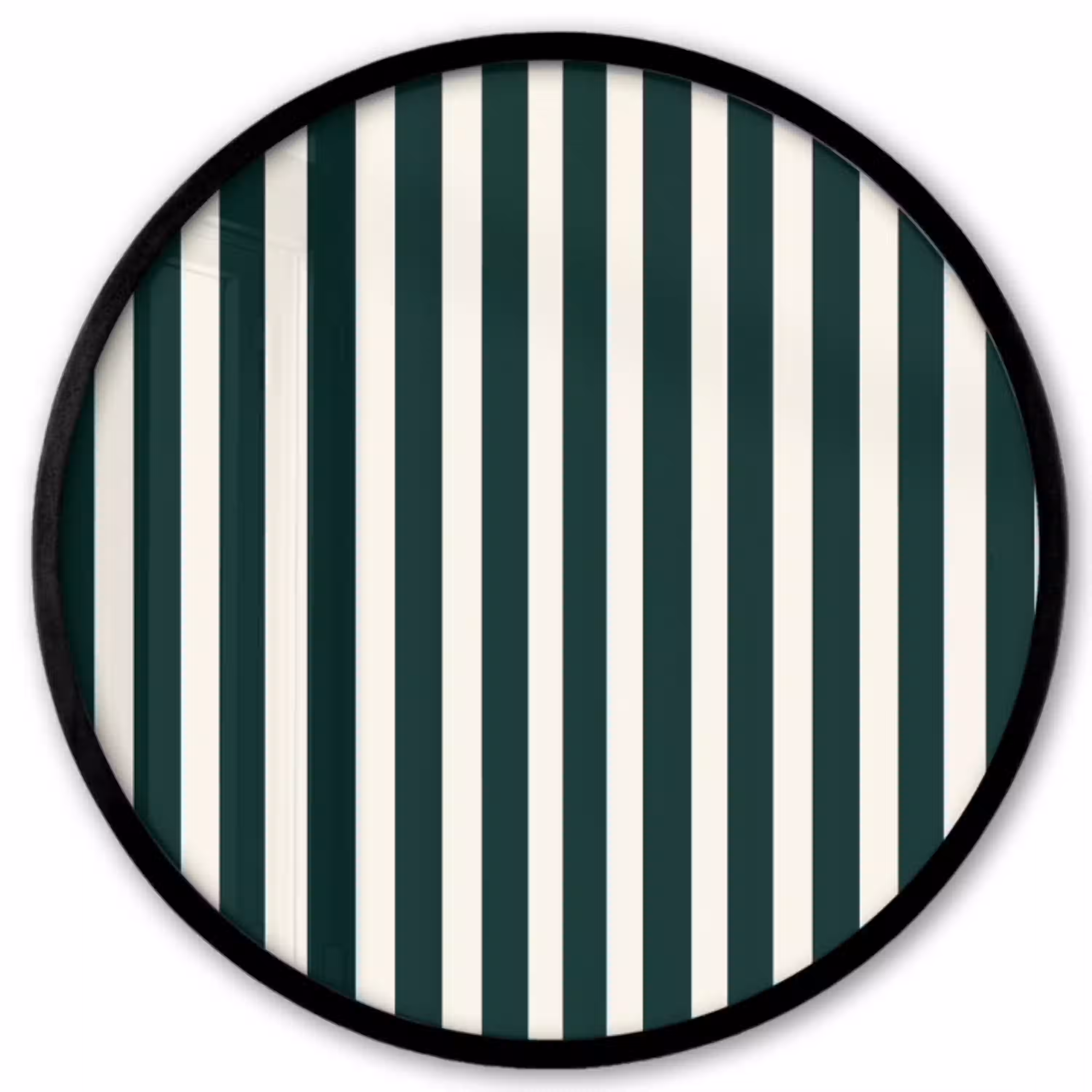 Strepen - Klassiek - Groen Fotolijst rond zonder passe partout klein 856 -3d