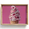 Softijs - Edelstenen - Roze - Hoorntje Dienblad Rechthoek middel -z3d_shopping