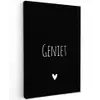 Spreuken - Geniet - Quotes Tuinposter op houten frame 2 cm dik klein -3d