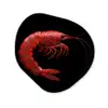 Garnaal - Rood - Dieren Wandcirkel Organisch Plexiglas middel -3d