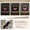 Vlinder - roze - Elegant Light Box met batterij (Wandlamp) middel -USP_dimbaarNL