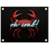 Krab - Rood - Neon - Quote tuinposter los doek klein -3d