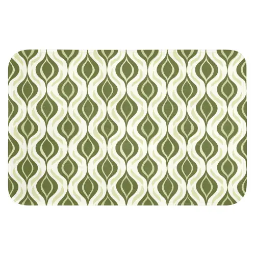 Patroon - Retro - Groen Badmat klein 997 -3d