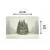 Bomen - Sneeuw - Wit Placemat vinyl groot -specs