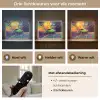Sportauto - Groen - Verfstrepen - Kleuren Light Box met batterij (Wandlamp kind) middel -USP_lichtkleurNL