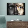 Vrouw - Bladgoud - Zwart - Goud - Luxe canvas 2cm klein -sfeer4