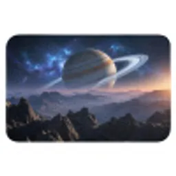 Fantasy - Kosmos - Landschap Badmat klein -3d