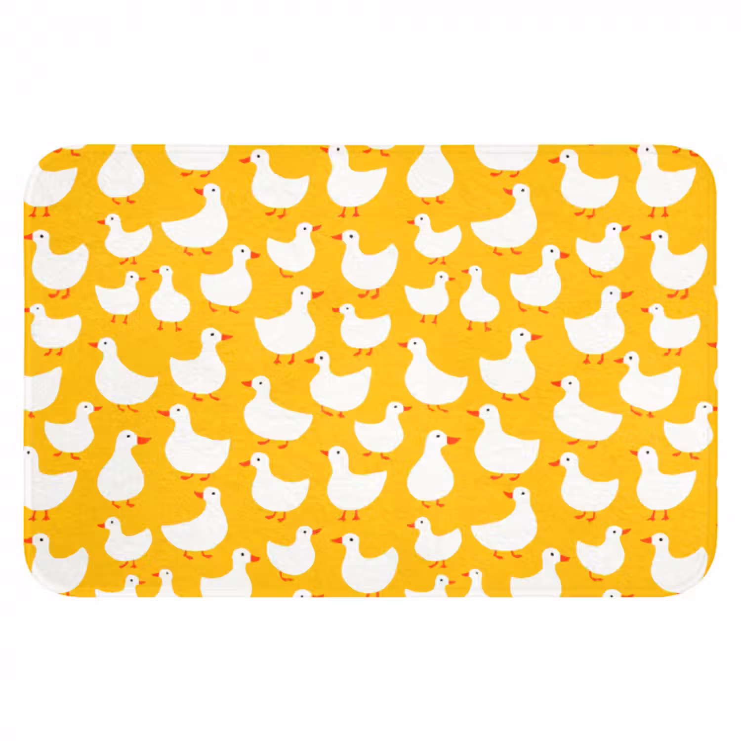 Badematte - Enten - Muster - Gelb
