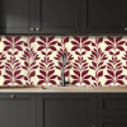 Abstract - Bladeren - Burgundy keuken achterwand 2 middel 871 -sfeer1