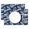 Botanisch - Patroon - Blauw Placemat vinyl groot 368 -zzsfeer2_Kitchenyeah-website
