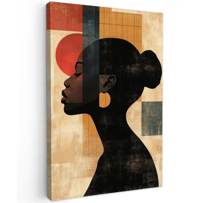 Zijaanzicht - Vrouw - Vormen canvas 2cm klein -z3d