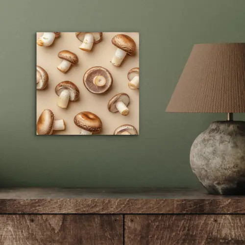 Kastanje Champignons - Beige aluminium wit klein -sfeer2