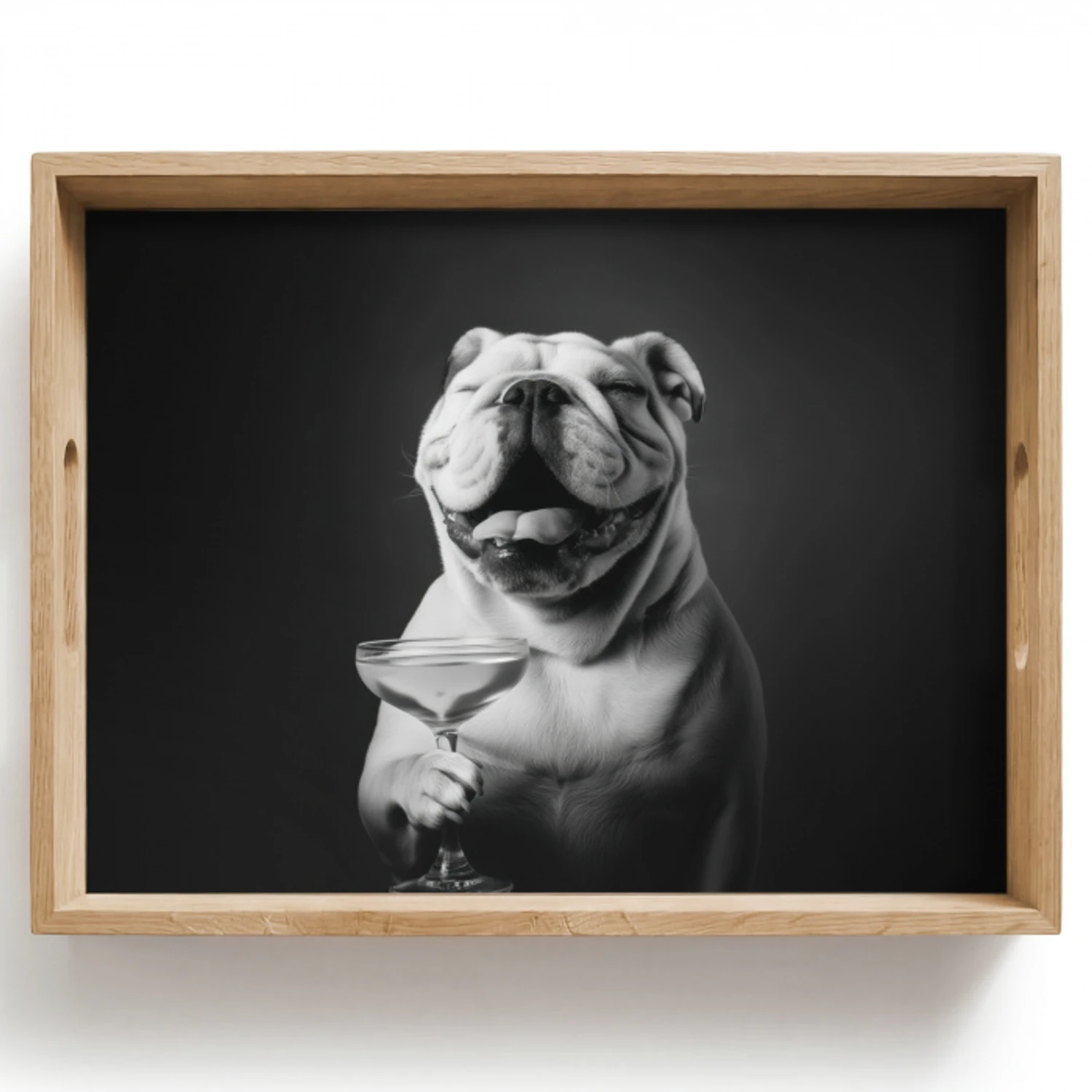 Buldog - Hond - Glas Dienblad Rechthoek middel -z3d_shopping
