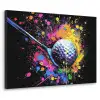 Graffiti - Sport - Golf - Golfclub Textielframe zwart klein -3d